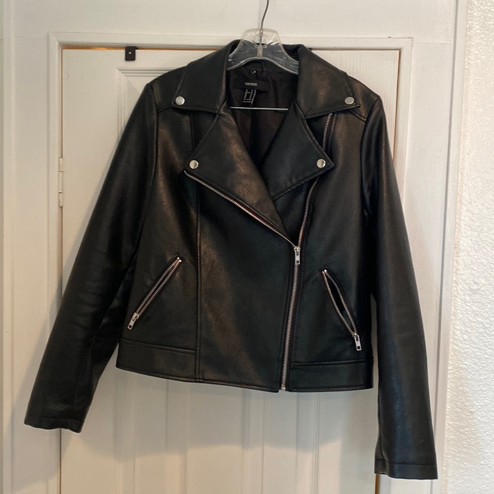Faux Leather Moto Jacket
